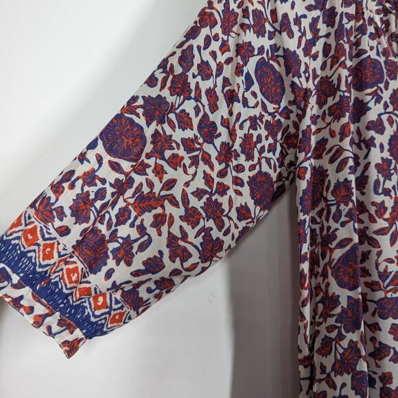 Natalie Martin Stevie Mini Dress Bloom Lapis Coral Floral Size XS NWT Bohemian - Picture 4 of 10